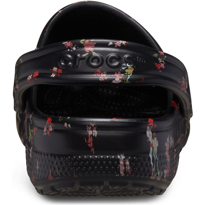 Women's Crocs 210397 Classic Graphic Clog Sandals in Black - Image 1