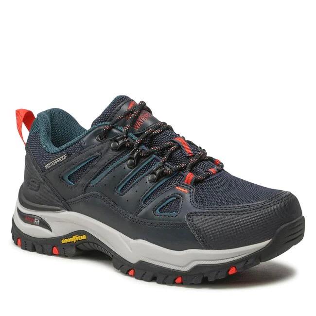 Men's Wide Fit Skechers Relaxed Fit 204630 Arch Fit Dawson Argosa Good Year Walking Trainers in Dark/Navy - Image 1