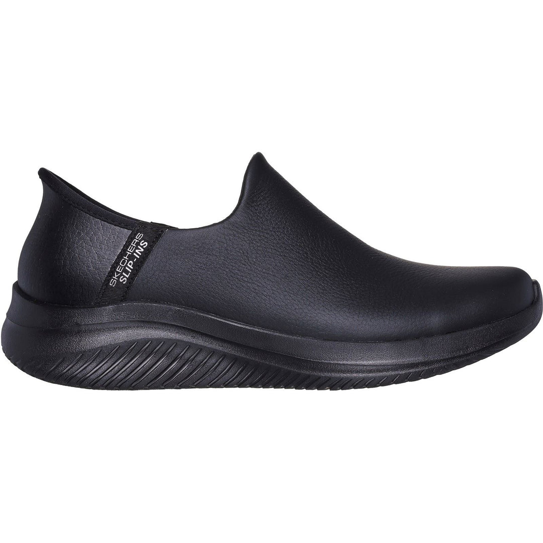 Women's Wide Fit Skechers 149593 Slip-ins Ultra Flex 3.0 All Smooth Trainers in Black - Image 2