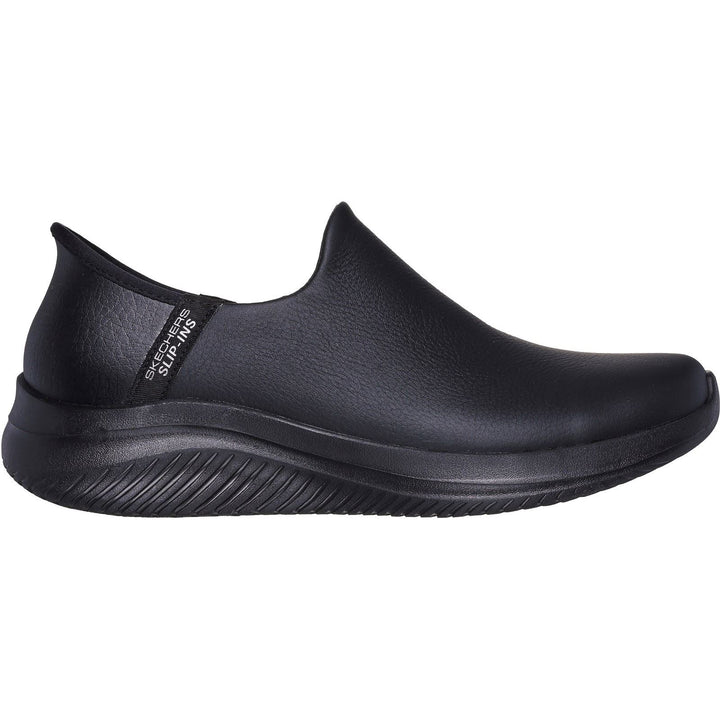 Women's Wide Fit Skechers 149593 Slip-ins Ultra Flex 3.0 All Smooth Trainers in Black - Image 1