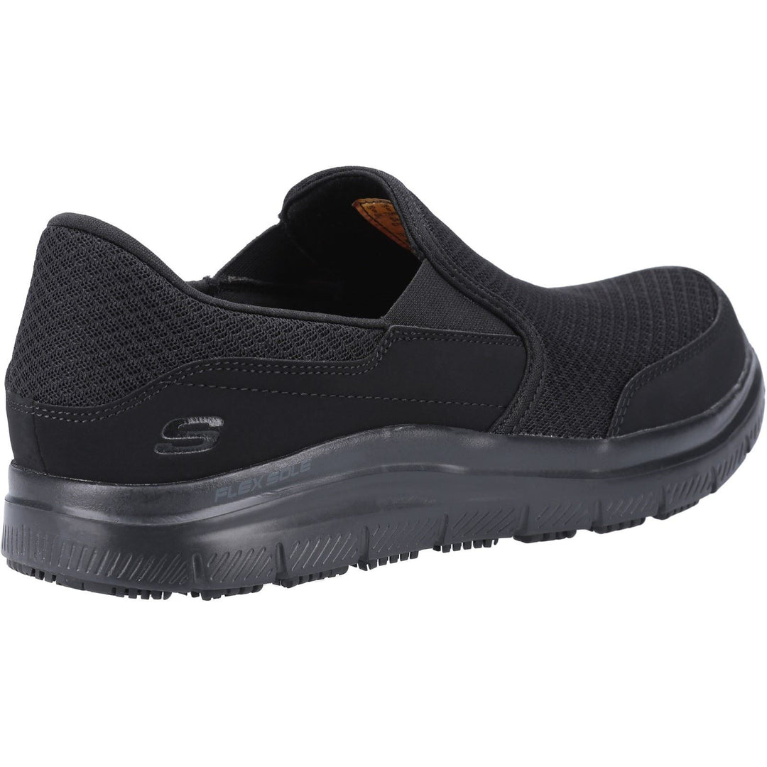 Men's Wide Fit Skechers 77048EC Flex Advantage McAllen SR Trainers in Black - Image 5