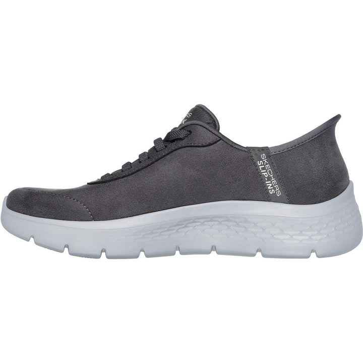 Women's Wide Fit Skechers 124837 Slip-ins Go Walk Flex Mali Trainers in Black - Image 1