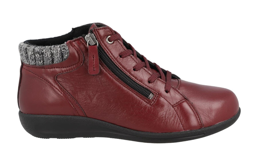 Women's Wide Fit DB Pipit Boots in Black Stretch Lea - Image 7