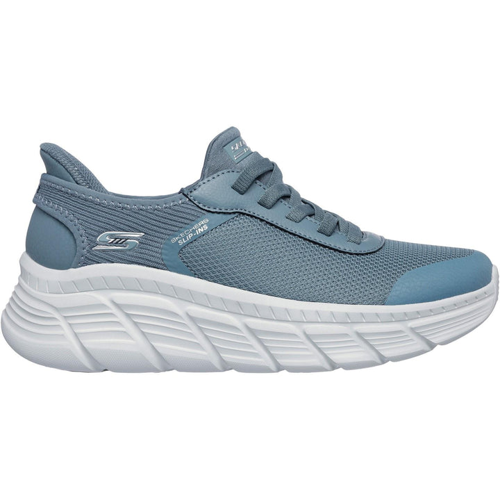 Women's Wide Fit Skechers 117391 Slip-ins Bobs B Flex Hi Linear Force Trainers in Slate - Image 1