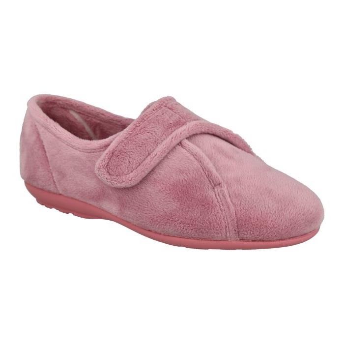 Women's Wide Fit DB Ivy Slippers in Black Velour - Image 8