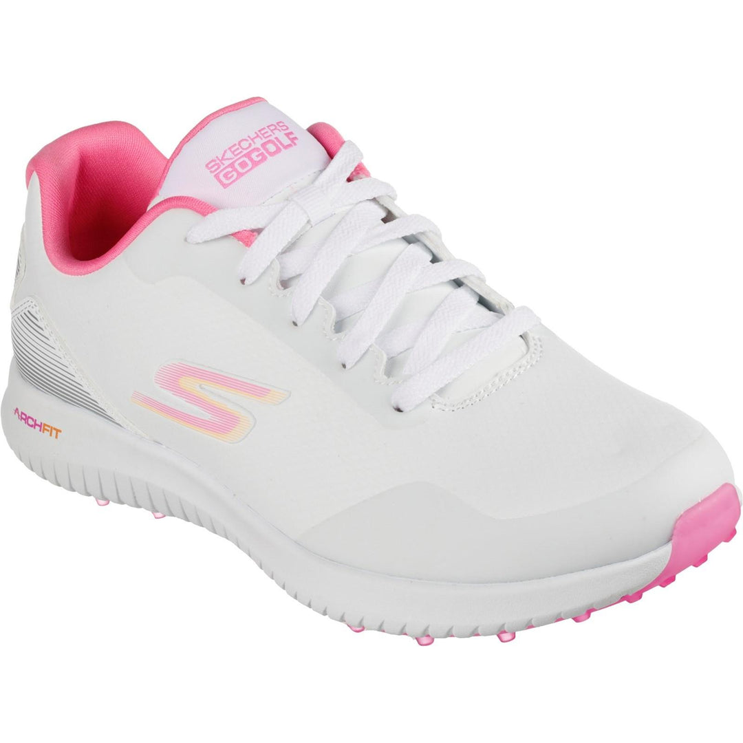 Women's Wide Fit Skechers 123030 Go Golf Max 2 Trainers in White/Multi - Image 3