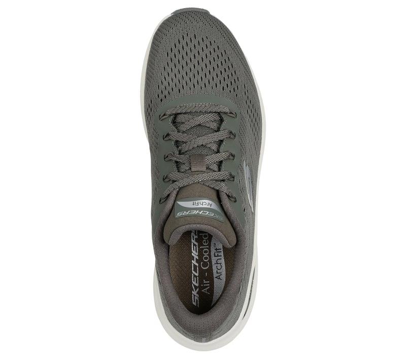 Women's Wide Fit Skechers 150051 Arch Fit 2.0 Big League Trainers - Olive in Olive - Image 5