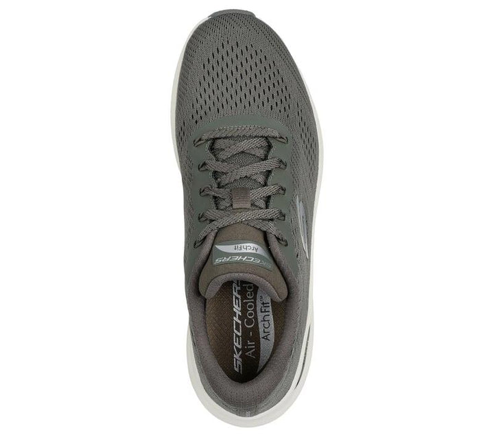 Women's Wide Fit Skechers 150051 Arch Fit 2.0 Big League Trainers - Olive in Olive - Image 1