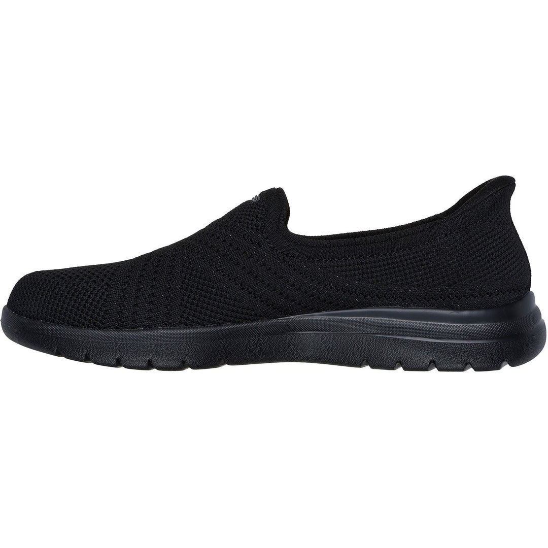 Women's Wide Fit Skechers 138100 Slip-ins On The Go Flex Excellency Shoes in Black - Image 4