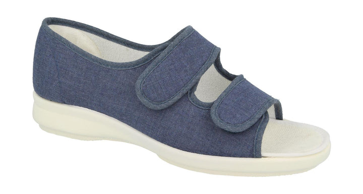 Womens Wide Fit DB Cora Canvas Shoes in Beige Canvas - Image 1