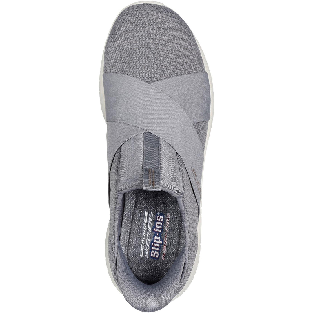 Women's Wide Fit Skechers 117505 Slip-ins Bobs Sport Squad Chaos Trainers in Grey - Image 10