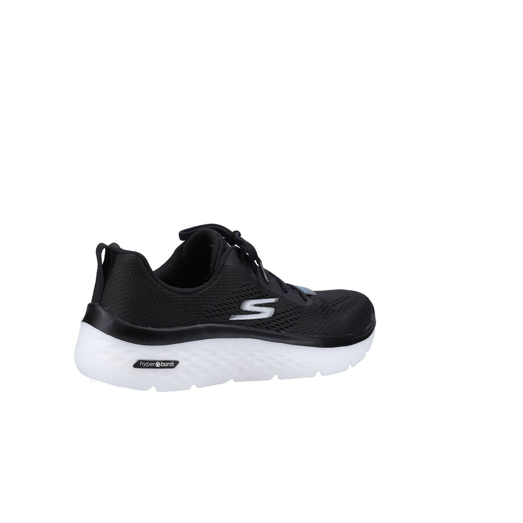Women's Wide Fit Skechers 124578 GO walk Hyper Burst Trainers - Black/White in Black/White - Image 5