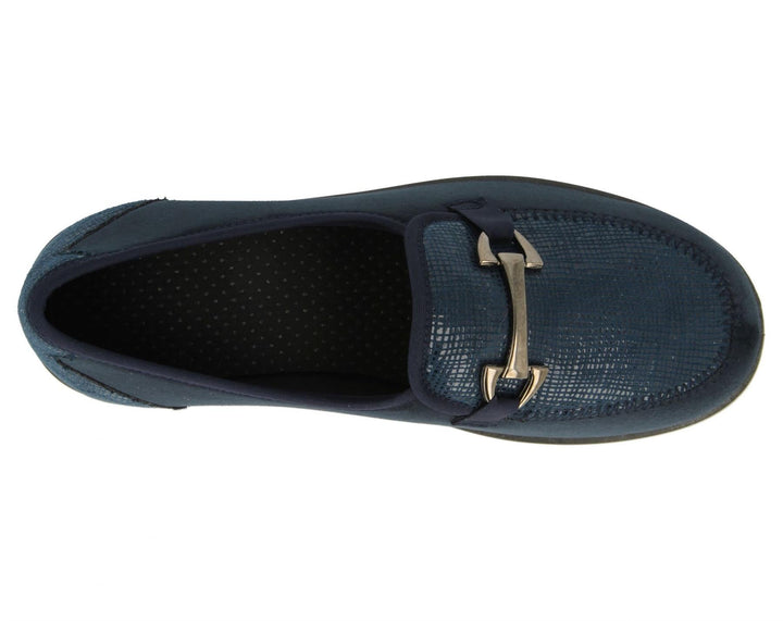Womens Wide Fit DB Aster Vegan Shoes in Black Stretch - Image 1