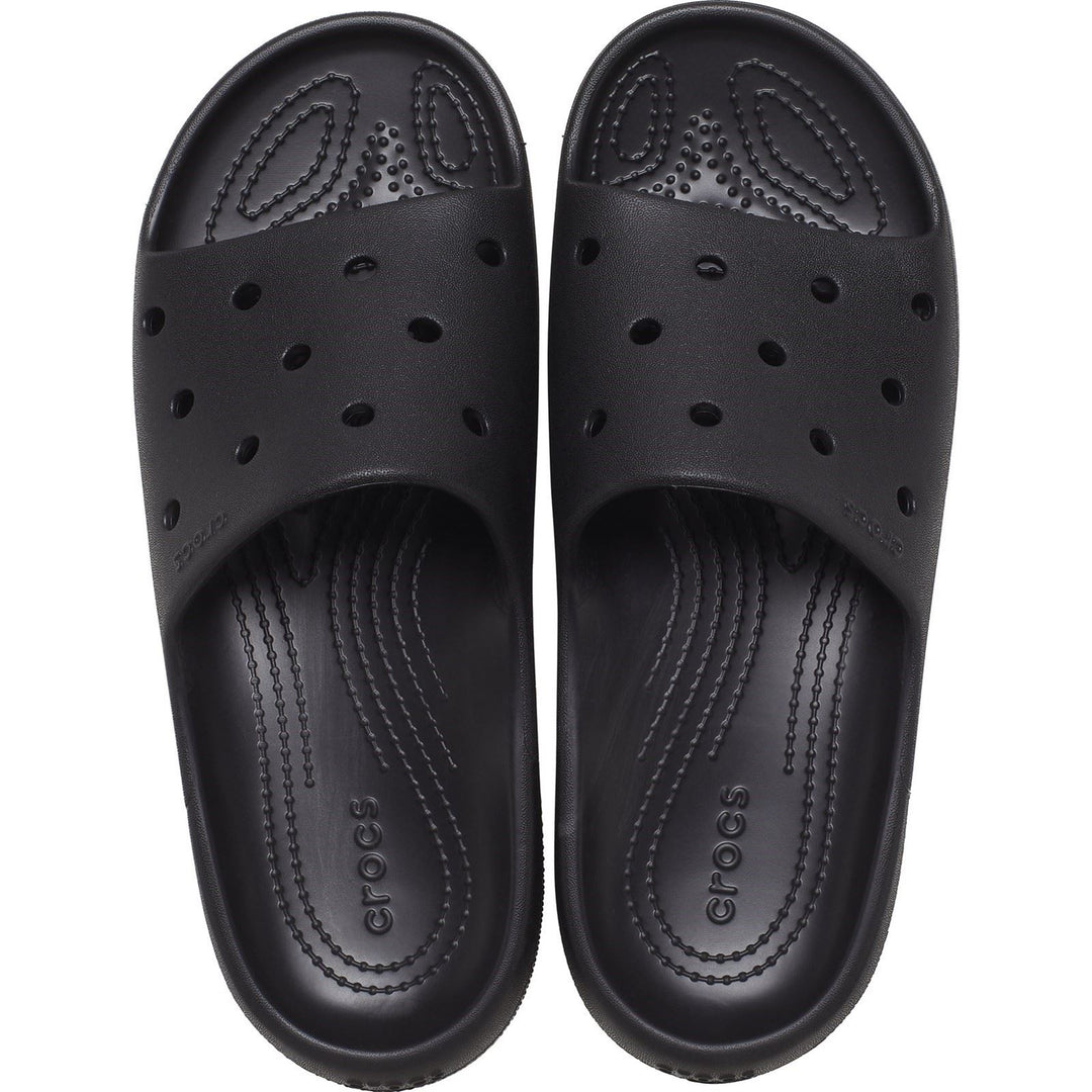 Men's Crocs 209401 Classic Slipper in Black - Image 6