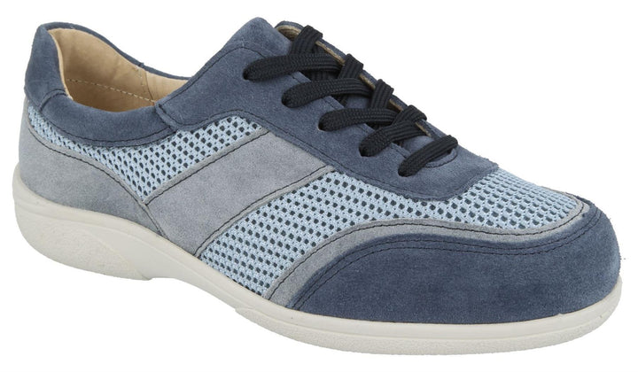 Women's Wide Fit DB Echo Canvas Trainers in Black - Image 1