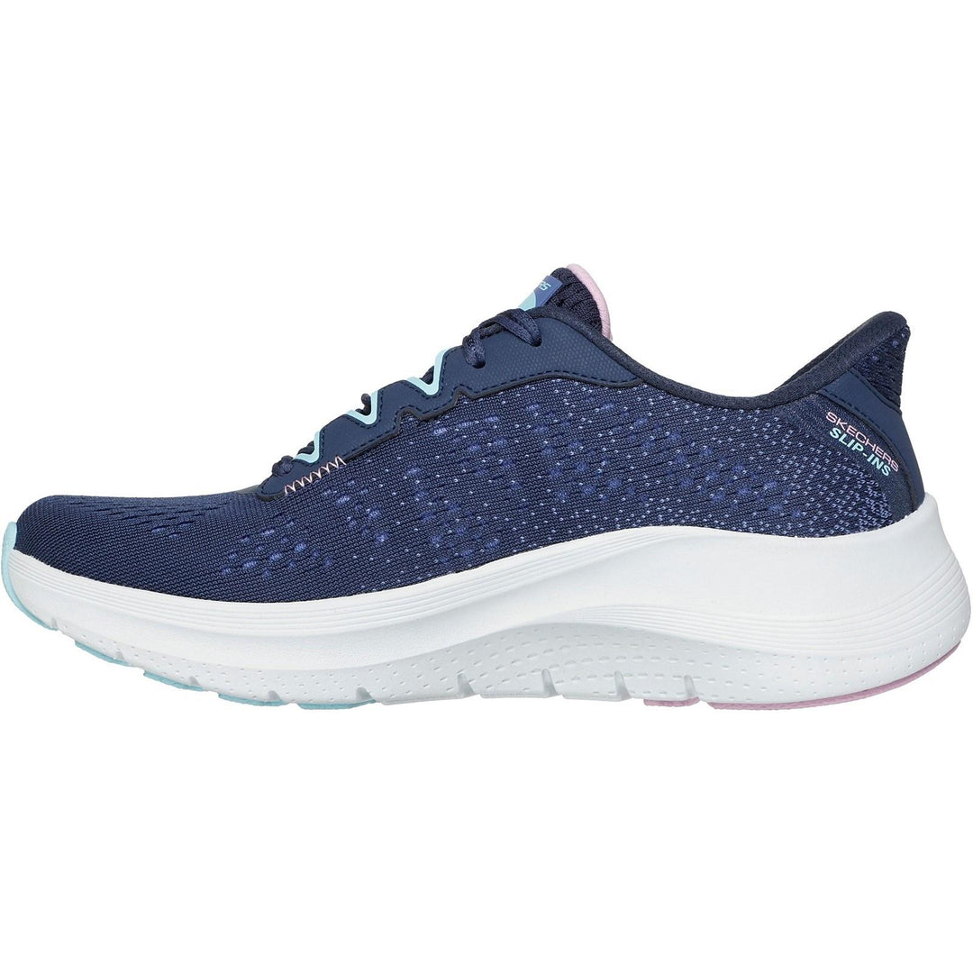 Women's Wide Fit Skechers 150333 Slip-ins Arch Fit 2.0 Fresh Space Trainers in Black/Multi - Image 10