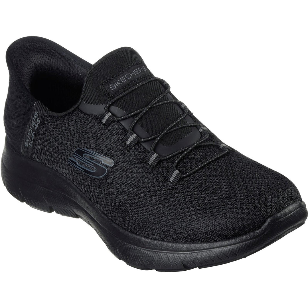 Women's Wide Fit Skechers 150123 Slip-ins Summits Diamond Dream Trainers - Black in Black - Image 3