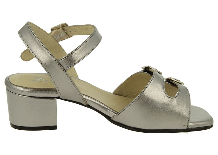 Womens Wide Fit DB Curlew Sandals in Black Leather - Image 1