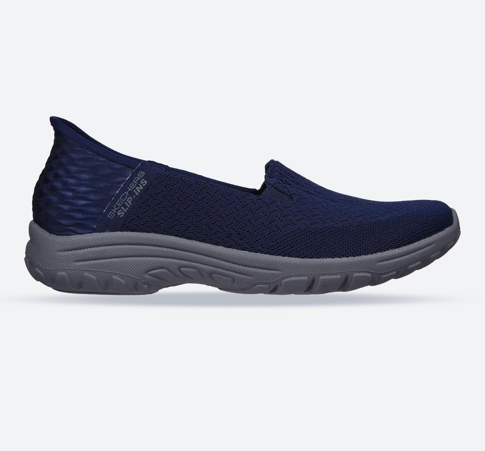 Women's Wide Fit Skechers 158698 Reggae Fest 2.0 Guiding Shoes in Navy - Image 1