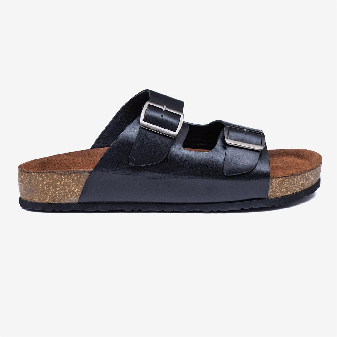 Men's Wide Fit Tredd Well Brazil Sandals in Black - Image 2