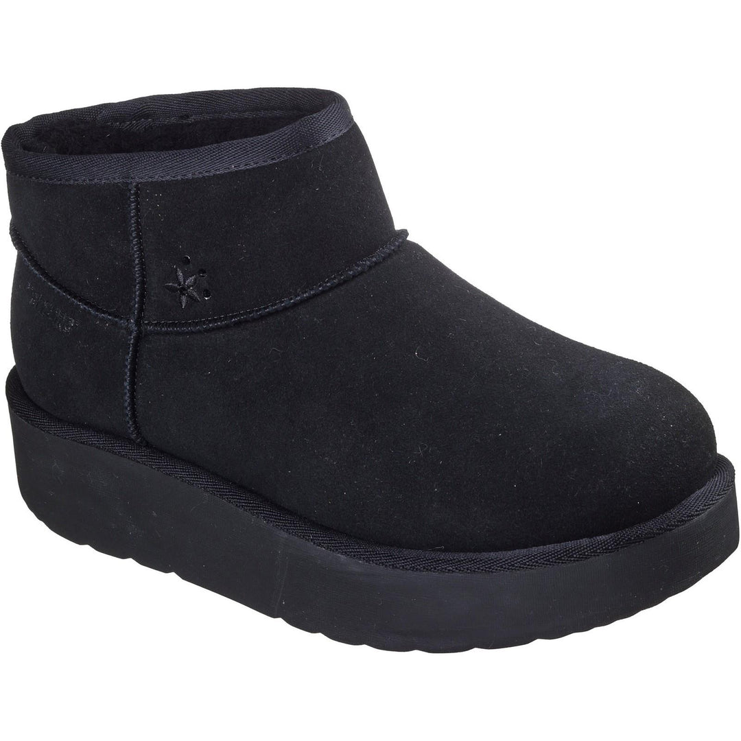 Women's Wide Fit Skechers 169143 Slip-ins Keep Cozy Boots in Black - Image 3
