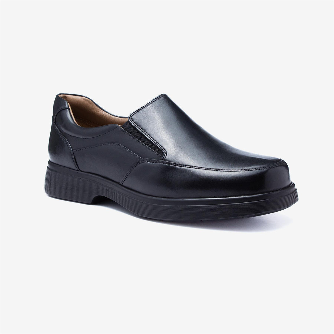 Mens Wide Fit Tredd Well Connor Shoes in Black - Image 3