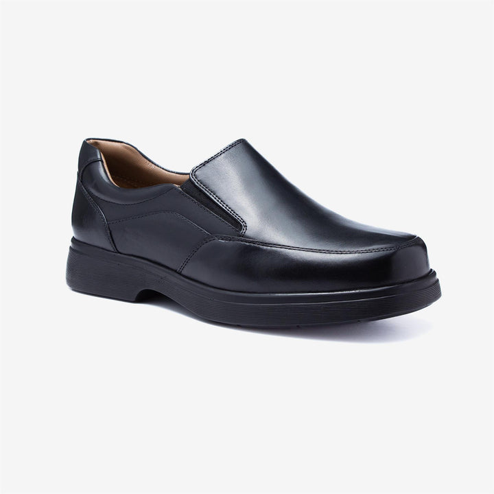 Mens Wide Fit Tredd Well Connor Shoes in Black - Image 3