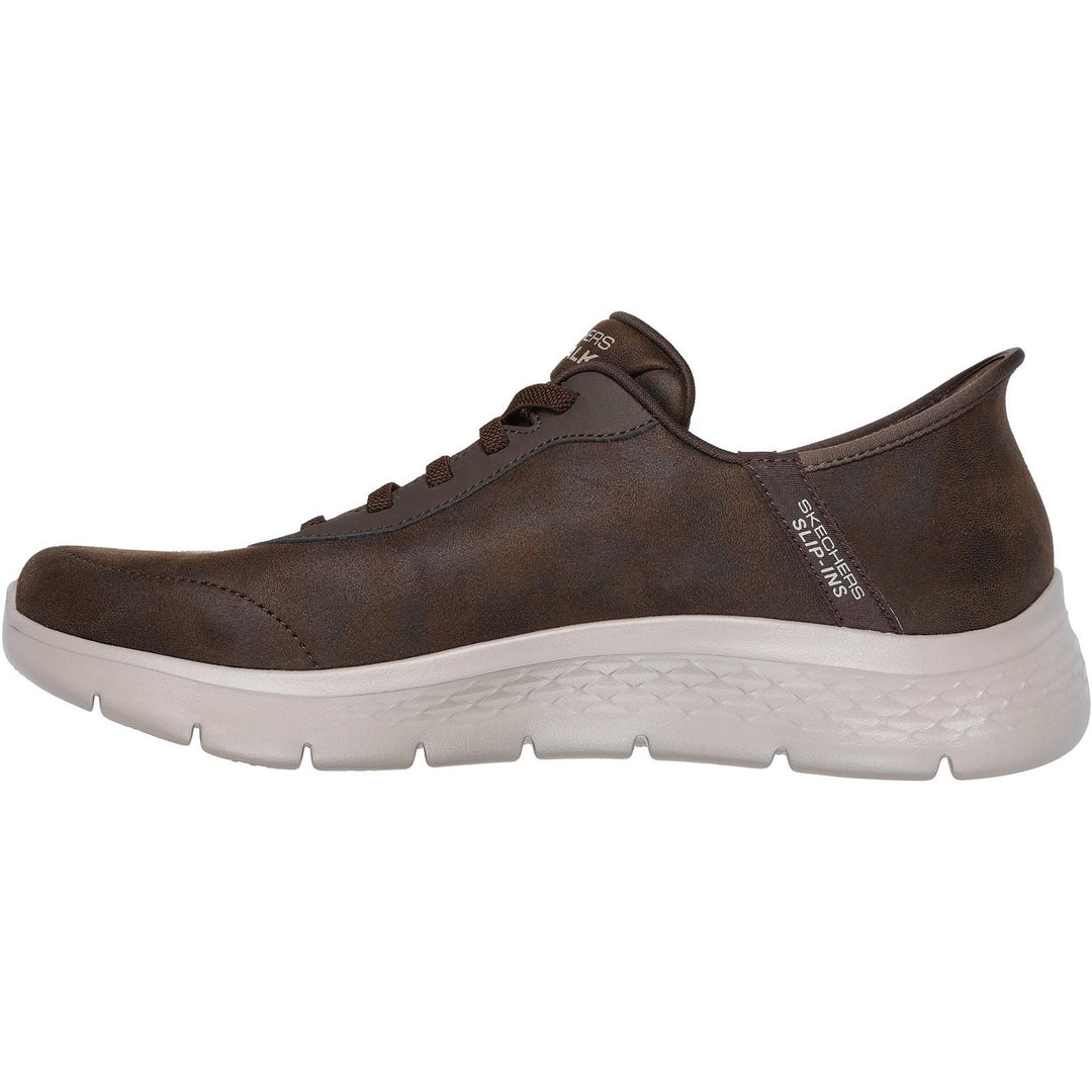 Men's Wide Fit Skechers 216326 Slip-ins Go Walk Flex Smooth Motion Trainers in Black - Image 9