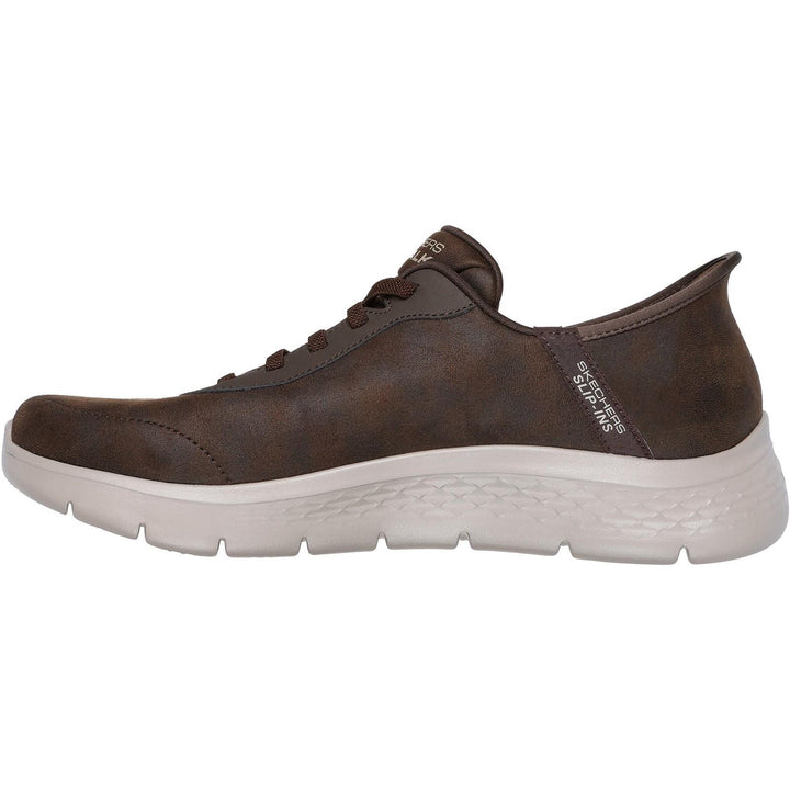Men's Wide Fit Skechers 216326 Slip-ins Go Walk Flex Smooth Motion Trainers in Black - Image 1