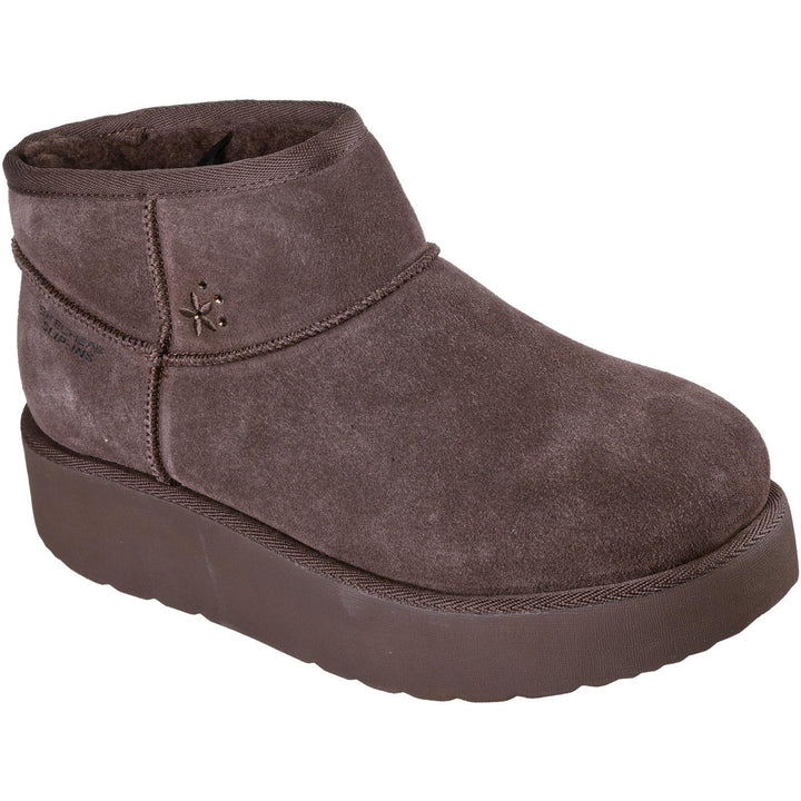 Women's Wide Fit Skechers 169143 Slip-ins Keep Cozy Boots in Black - Image 1