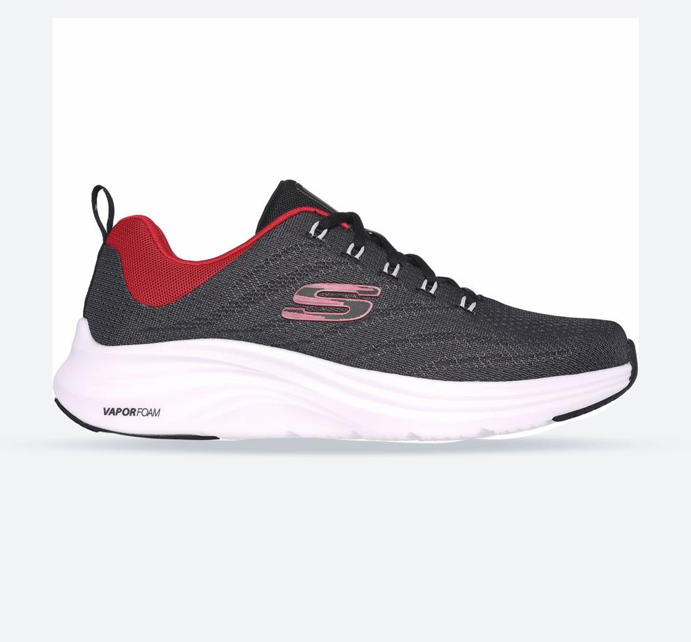 Men's Wide Fit Skechers 232626 Vapor Foam Varien Trainers in Black/Red - Image 1