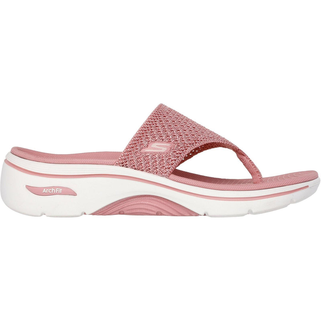 Women's Wide Fit Skechers 140861 Carrie Go Walk Arch Fit 2.0 Sandals in Black - Image 7