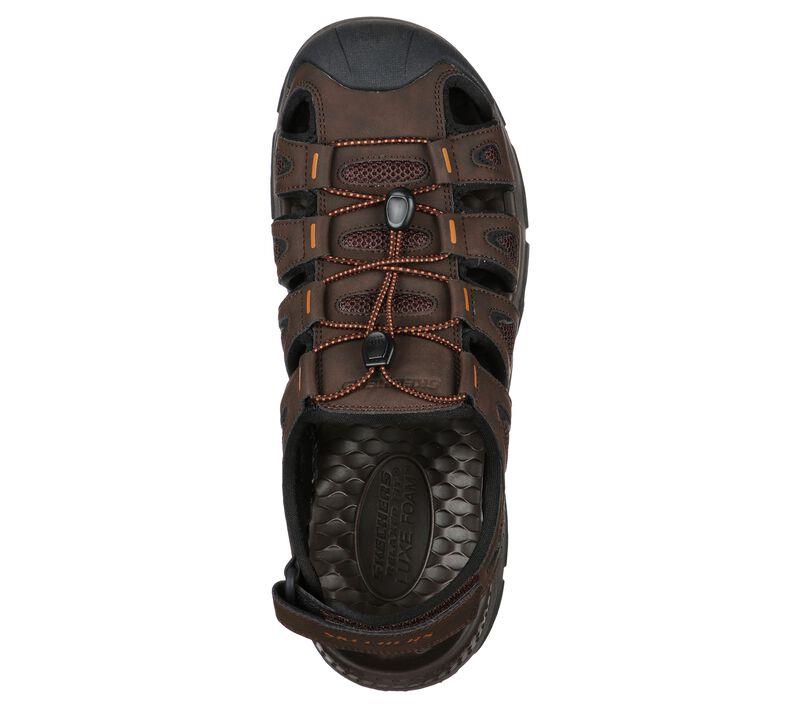 Men's Wide Fit Skechers 204111 Relaxed Fit Tresmen - Outseen Sandals in Chocolate - Image 4