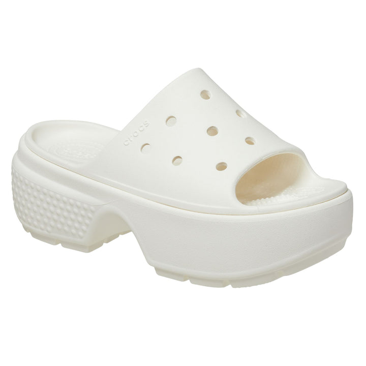 Women's Crocs 209346 Stomp Slippers in Chalk - Image 1
