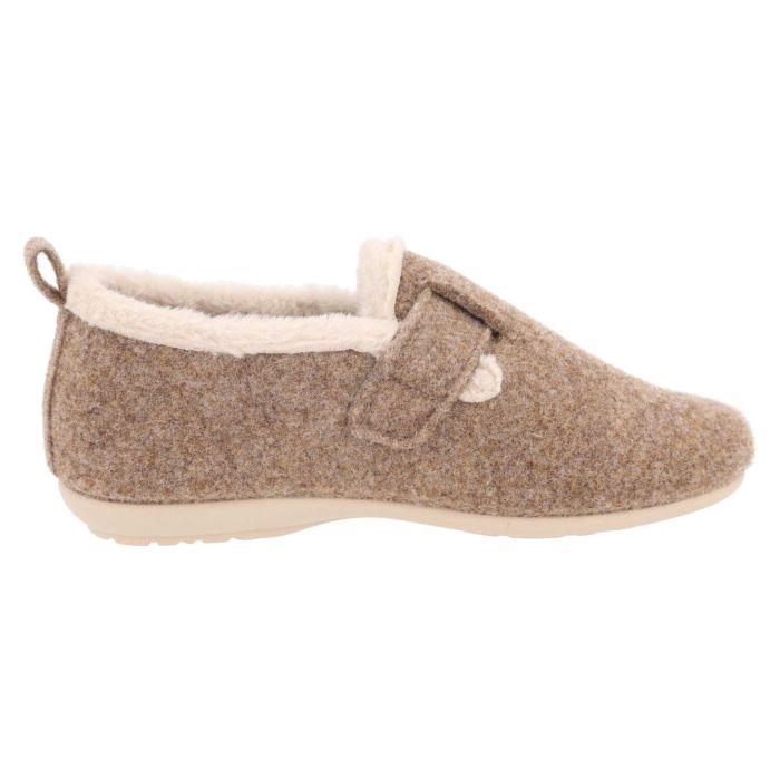 Women's Wide Fit DB Gracie Buckle Slippers in Navy Felt - Image 1
