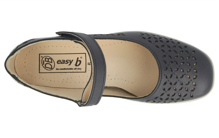 Womens Wide Fit DB Welland Sandals in Navy - Image 1