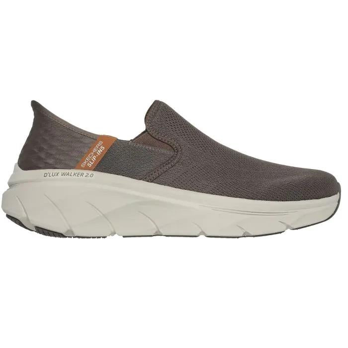 Men's Relaxed Fit Skechers 232463 Slip-ins D'lux Walker Trainers in Brown - Image 1