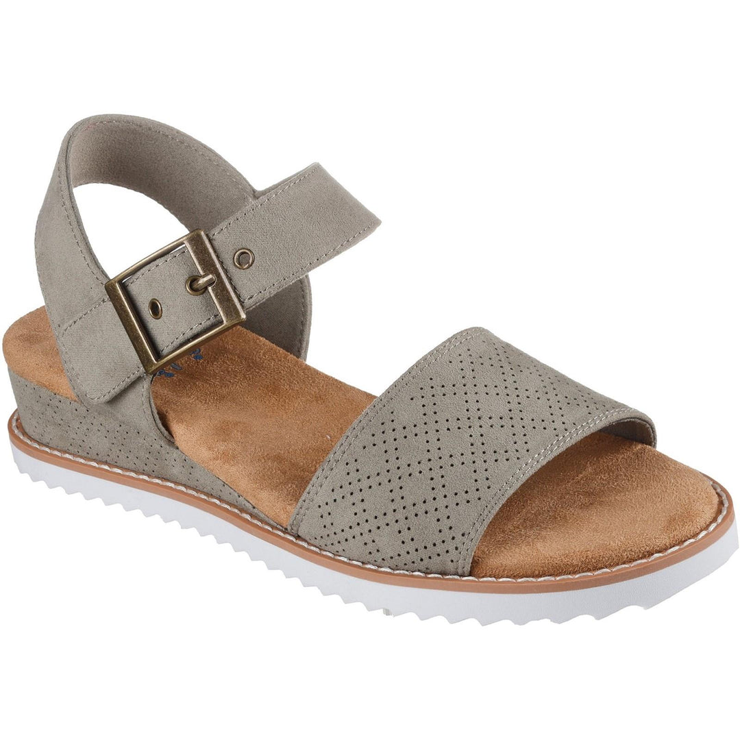 Women's Wide Fit Skechers 114147 Bobs Desert Kiss Serendipitous Sandals in Olive - Image 7