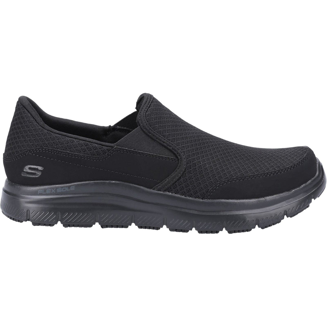Men's Wide Fit Skechers 77048EC Flex Advantage McAllen SR Trainers in Black - Image 3