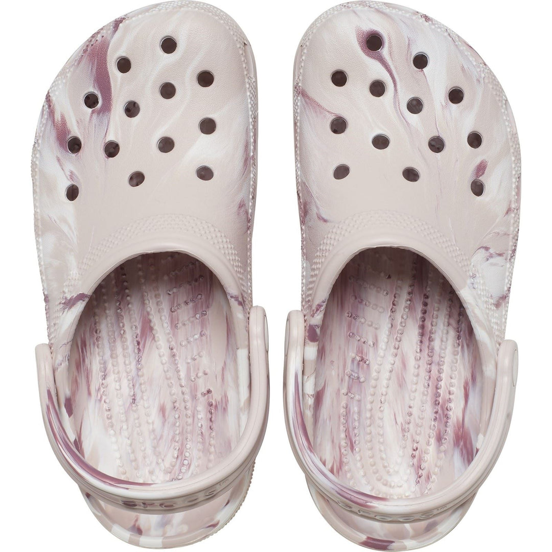Women's Crocs 206867 Classic Marbled Clog Sandals in Bone/Multi - Image 13