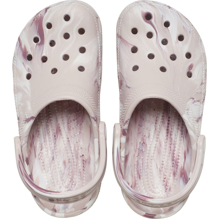 Women's Crocs 206867 Classic Marbled Clog Sandals in Bone/Multi - Image 1