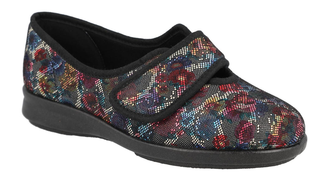 Women's Wide Fit DB Shrew Shoes in Black Multi - Image 3