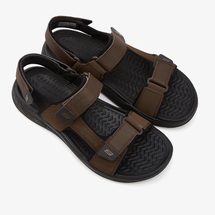 Men's Wide Fit Skechers 204349  Motley SD Kontra Sandals in Brown - Image 1