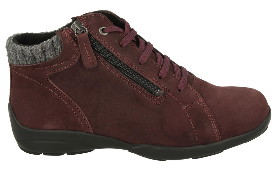 Womens Wide Fit DB Andes Boots in Black - Image 7