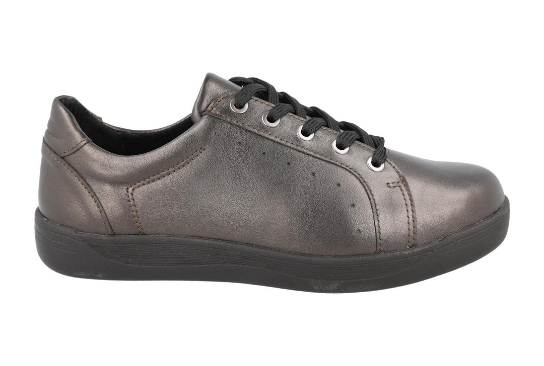 Womens Wide Fit DB Sinead Shoes in Black Leather - Image 17
