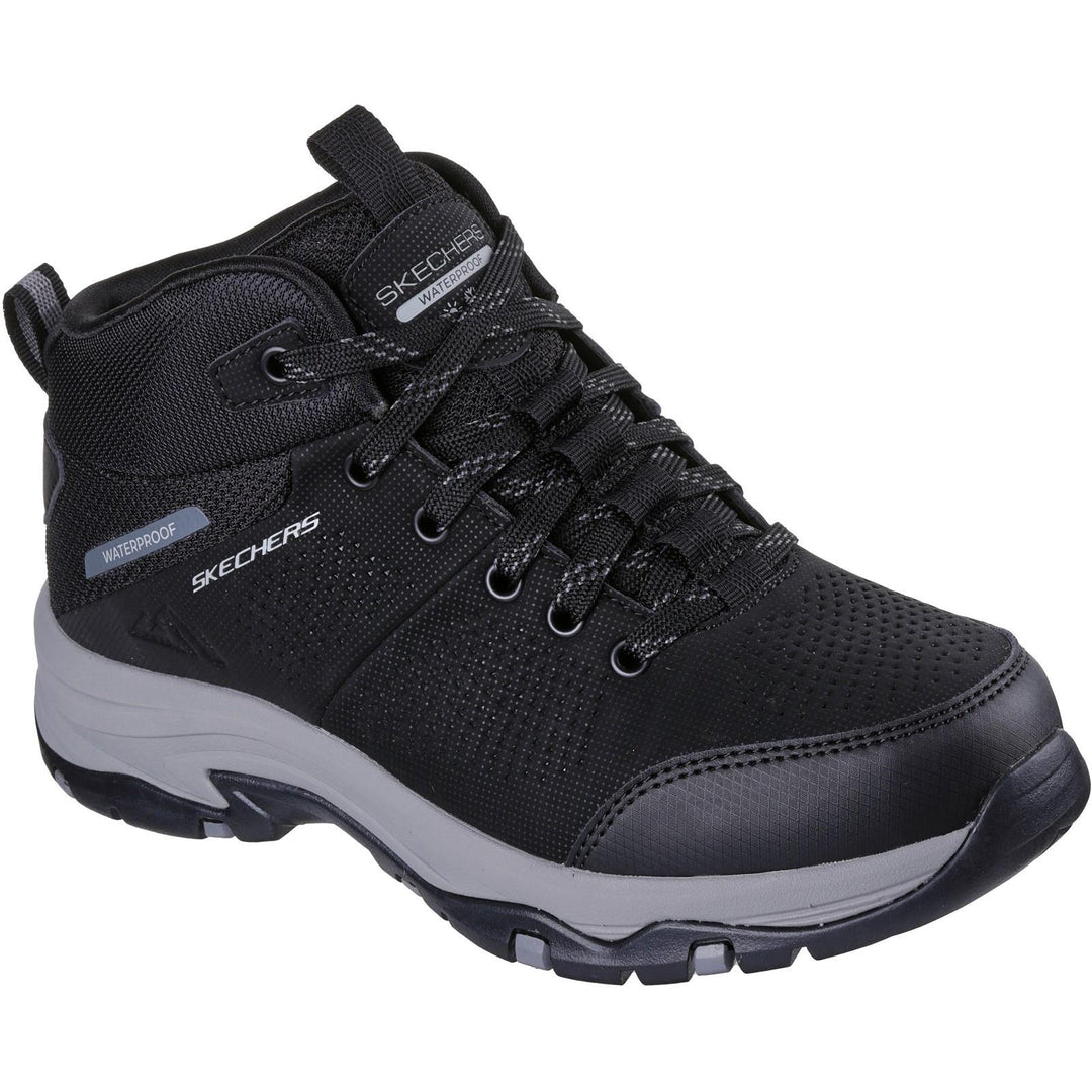 Women's Relaxed Fit Skechers 180005 Waterproof Trego Trail Destination Boots in Black/Charcoal - Image 3