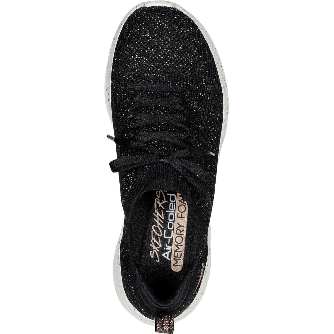 Women's Wide Fit Skechers 149865 Ultra Flex 3.0 Let's Dance Trainers - Black/Rose Gold in Black/Rose Gold - Image 5
