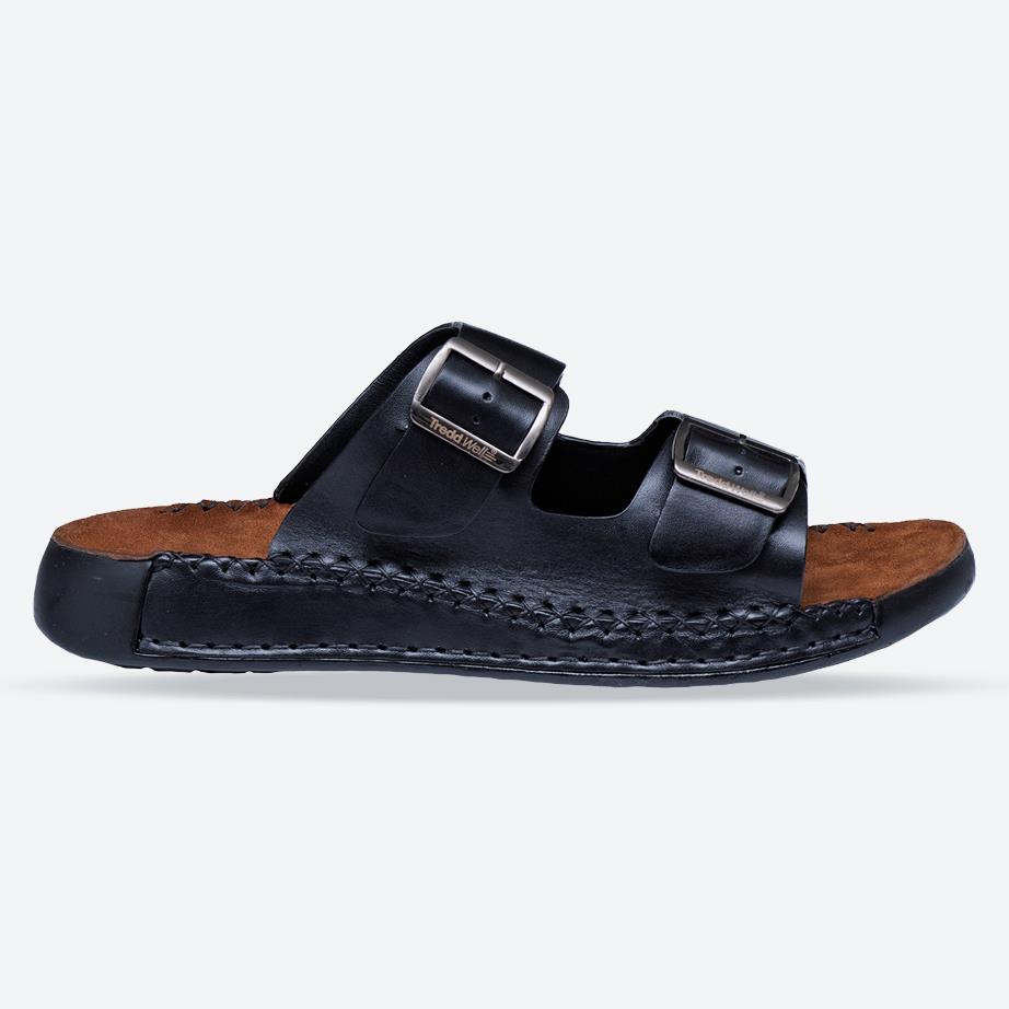 Men's Wide Fit Tredd Well Miami Sandals in Black - Image 1