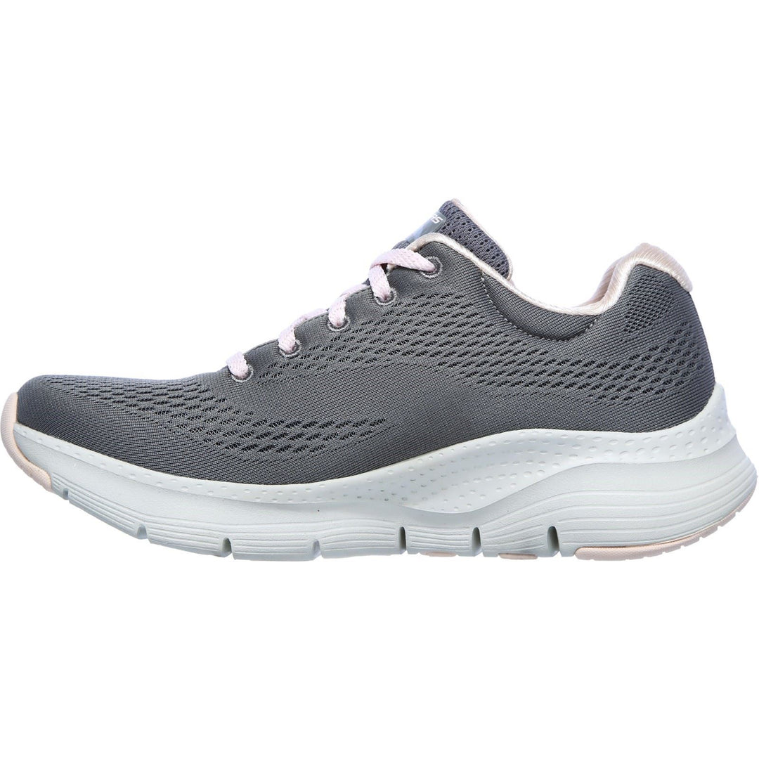Women's Wide Fit Skechers 149057 Unny Outlook Sports Trainers - Grey/Pink in Grey/Pink - Image 4