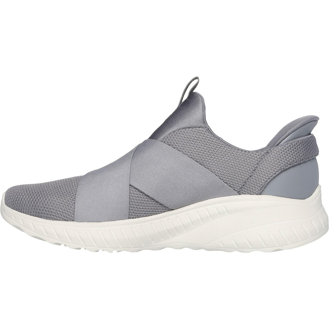 Women's Wide Fit Skechers 117505 Slip-ins Bobs Sport Squad Chaos Trainers in Grey - Image 9
